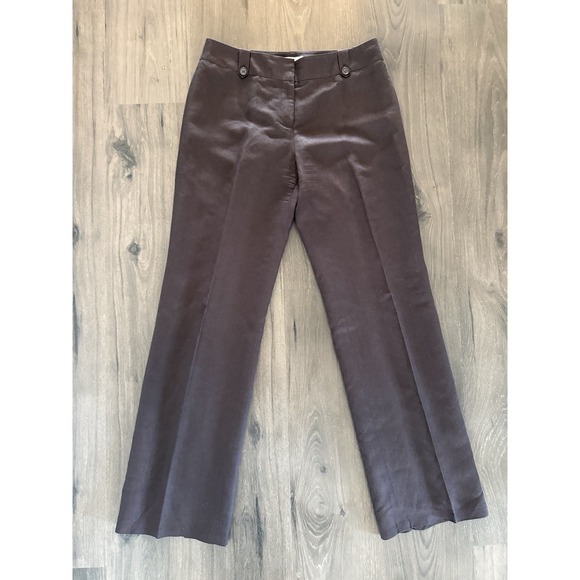 Ann Taylor Loft Pants - Ann Taylor LOFT "Ann" Pants Women's 6 Brown Linen Blend Lined
